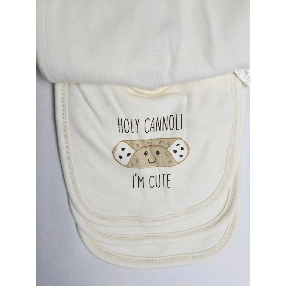 Touched by Nature Baby Organic Cotton Bibs‎ 5pk Muffin Pizza My Heart